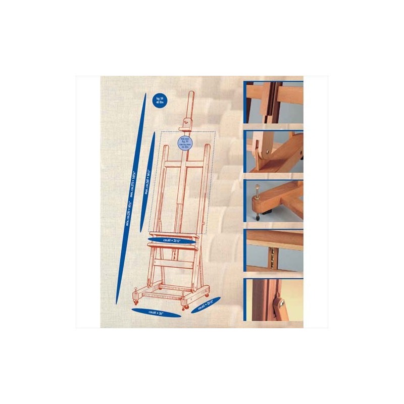 Materiais Belas Artes - Cavalete Estudio Cremalheira M 06 Mabef | totenart.com