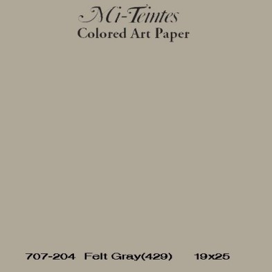 Mi-teintes Canson Cinza Fumaca, 160 gr., 50x65 cm.