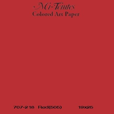 Mi-teintes Canson Vermelho Vivo, 160 gr., 50x65 cm.