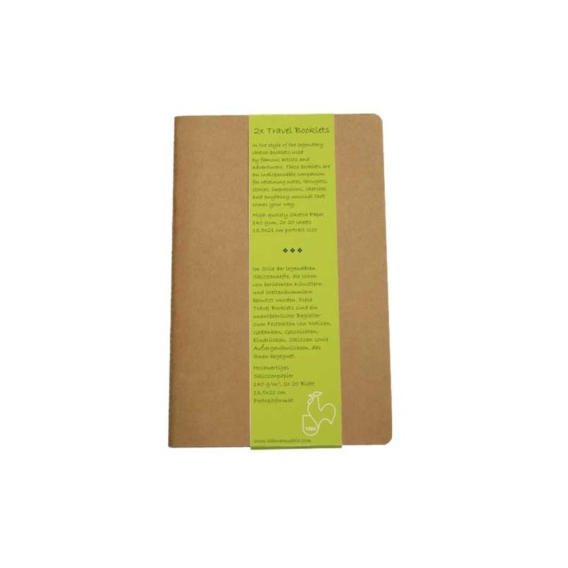 Materiais Belas Artes - Block Travel Booklet Hahnemühle R, 140 gr, 2x20 f, 13.5x21 cm. | totenart.com