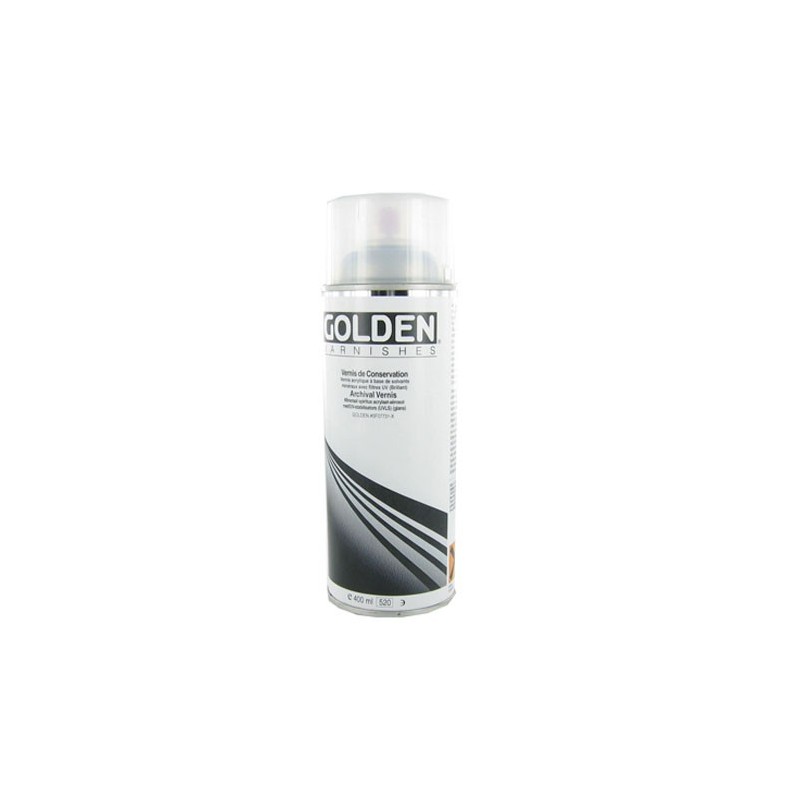Varnish Gloss Spray Golden com proteção UV 400 ml.