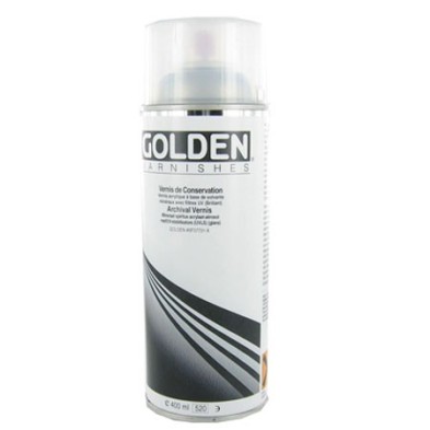 Varnish Gloss Spray Golden com proteção UV 400 ml.