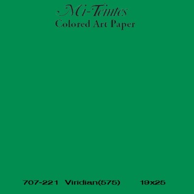 Mi-teintes Canson Verde Vilhar, 160 gr., 21X30 cm.