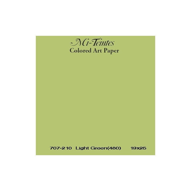 Mi-teintes Canson Verde de Amêndoa, 160 gr., 21X30 cm.