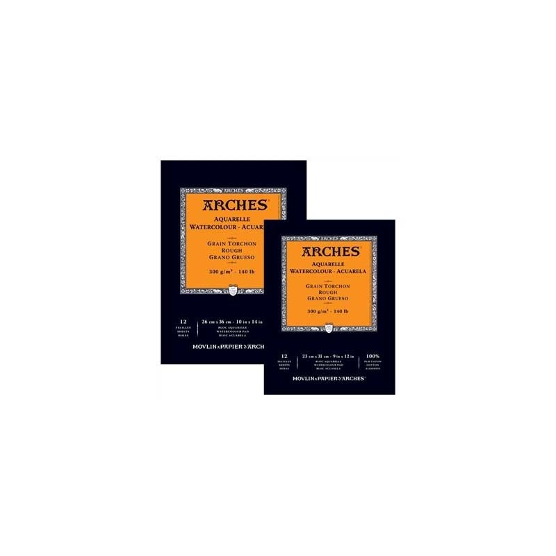 Materiais Belas Artes - Aquarela Arches 300 gr, 23x31 cm, G. Grosso, bloco 12 f. | totenart.com