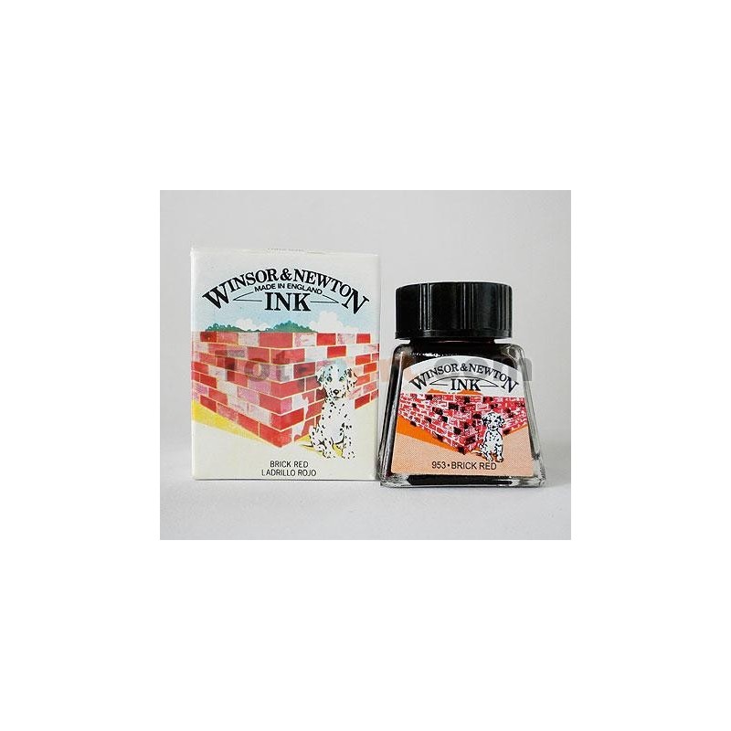 Tinta Desenho  Vermelho Ladrilho, Winsor & Newton, 14 ml.