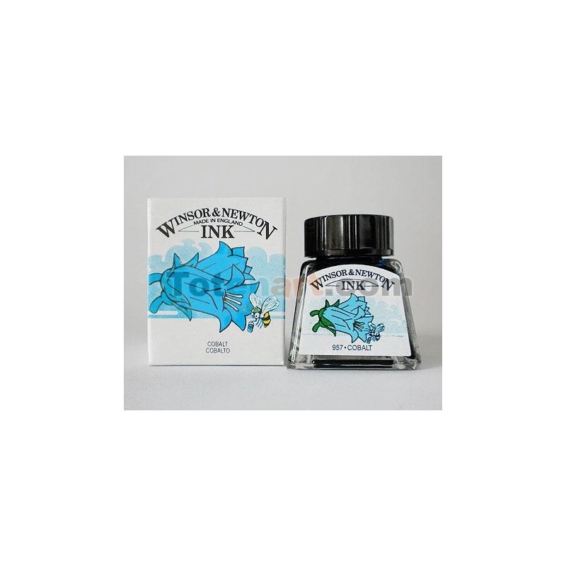 Tinta Desenho Azul Cobalto, Winsor & Newton, 14 ml.
