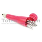 Caixa para linoleo, com cabo e 5 penas.