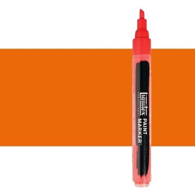 Materiais Belas Artes - Marcador Liquitex Paint Marker cor Laranja Fluorescente (2 mm) | totenart.com