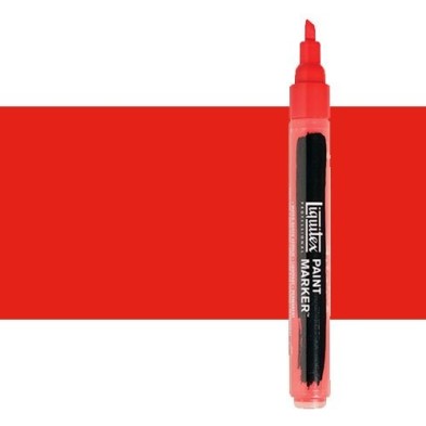 Materiais Belas Artes - Marcador Liquitex Paint Marker cor fluorescente vermelho (2mm) | totenart.com