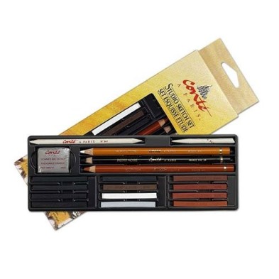 Materiais Belas Artes - Estuche de dibujo Esbozo Conté (18 piezas) | totenart.com
