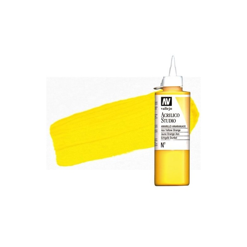 Materiais Belas Artes - Acrilico Vallejo, Amarelo Cadmio Escuro, 200 ml. | totenart.com