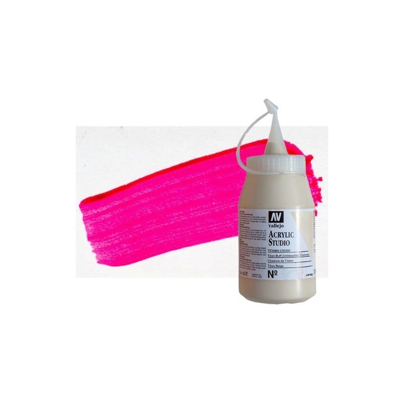 Materiais Belas Artes - Acrilico Vallejo,Vermelho Rosa Fluorescente, 500 ml. | totenart.com