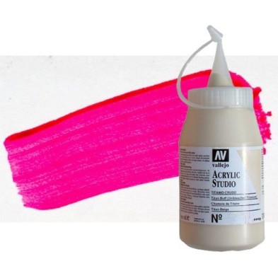 Materiais Belas Artes - Acrilico Vallejo,Vermelho Rosa Fluorescente, 500 ml. | totenart.com