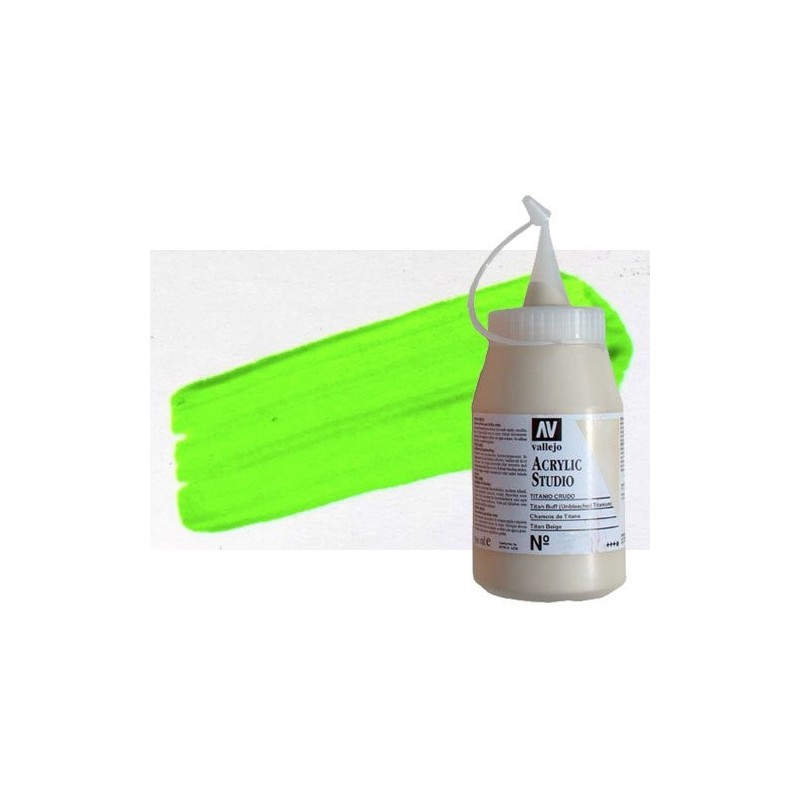 Materiais Belas Artes - Acrilico Vallejo, Verde Fluorescente, 500 ml. | totenart.com