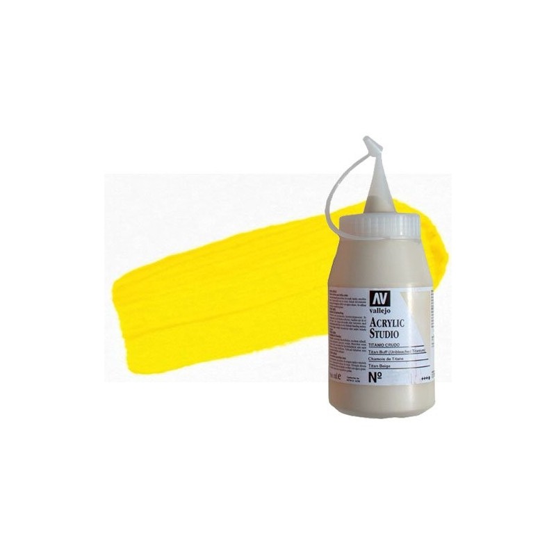 Materiais Belas Artes - Acrilico Vallejo, Amarelo Cadmio Escuro, 500 ml. | totenart.com