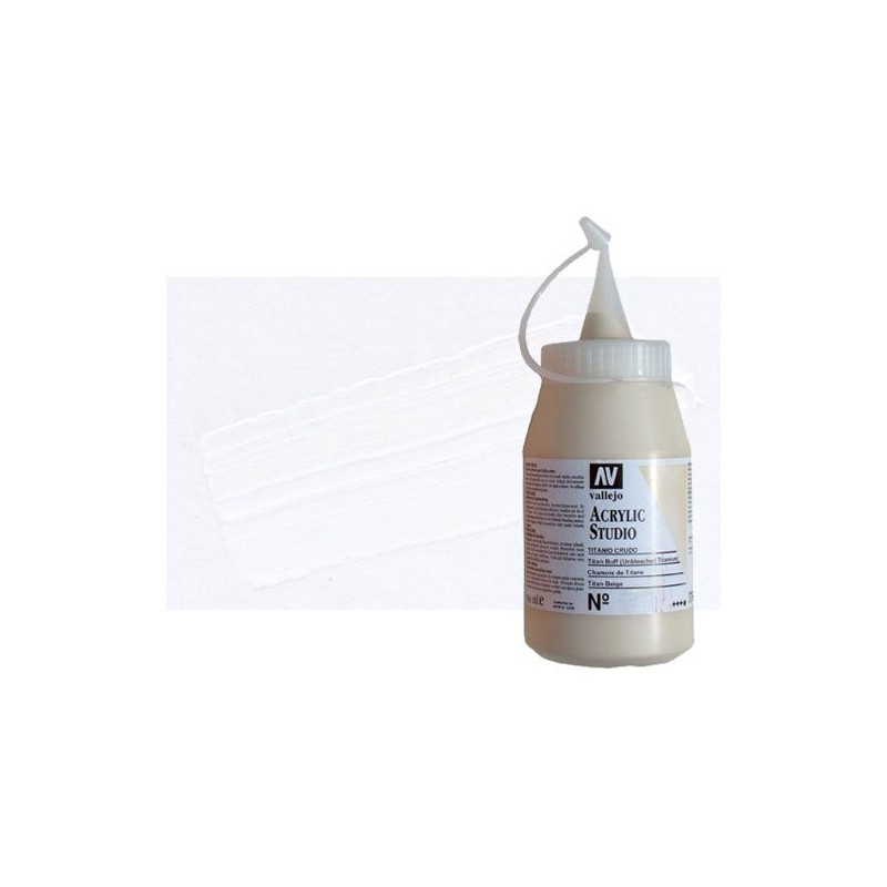 Materiais Belas Artes - Acrilico Vallejo, Branco de Titanio, 500 ml. | totenart.com