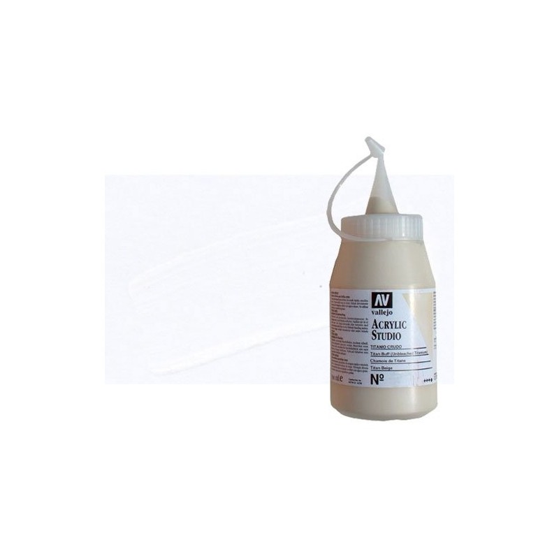 Materiais Belas Artes - Acrilico Vallejo, Branco Titanio Anatase, 500 ml | totenart.com