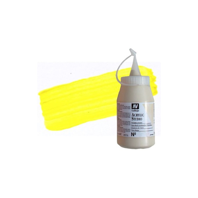 Materiais Belas Artes - Acrilico Vallejo, Cadmio Amarelo Limao, 500 ml. | totenart.com