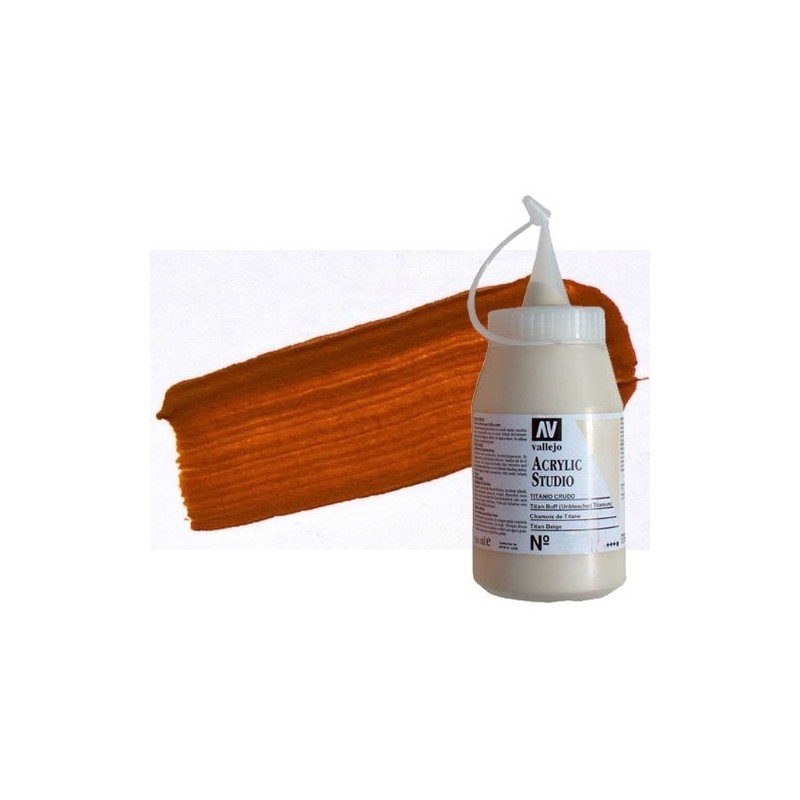 Materiais Belas Artes - Acrilico Vallejo, Laranja Oxido de Ferro, 500 ml. | totenart.com