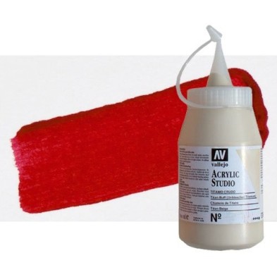 Materiais Belas Artes - Acrilico Vallejo, Vermelho Cadmio Escuro, 500 ml | totenart.com