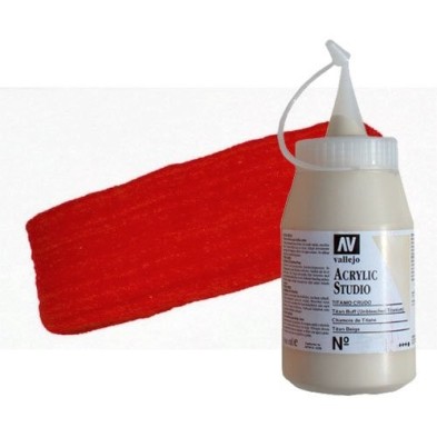 Materiais Belas Artes - Acrilico Vallejo, Vermelho de Cadmio, 500 ml. | totenart.com