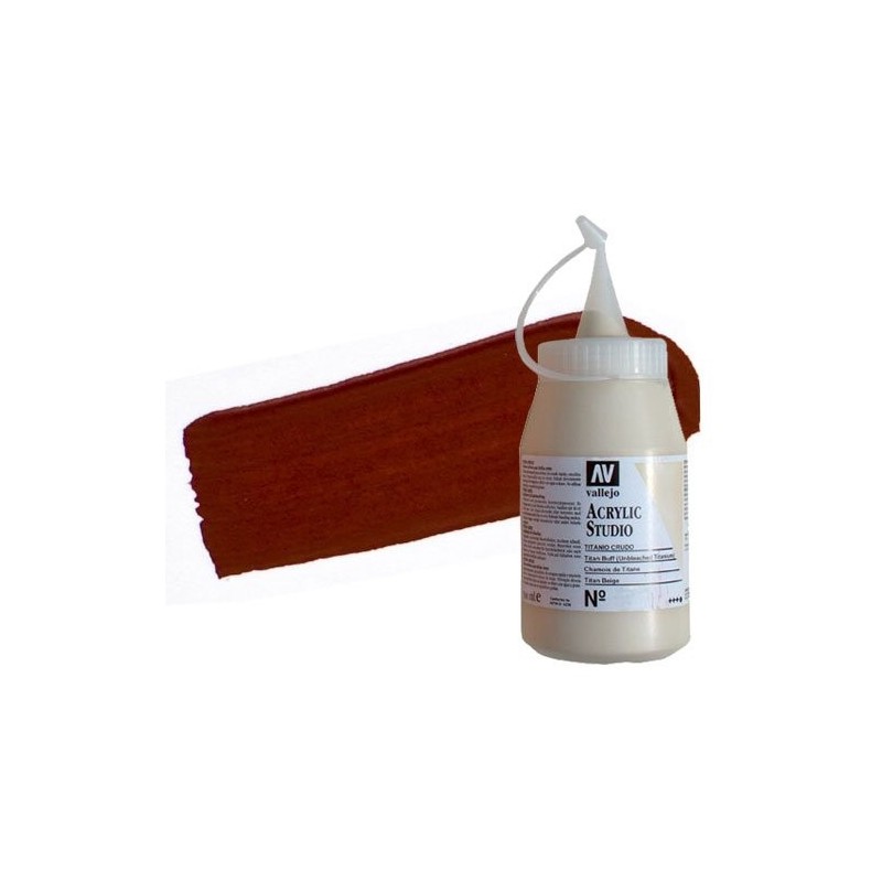 Materiais Belas Artes - Acrilico Vallejo, Vermelho Oxido de Ferro, 500 ml. | totenart.com