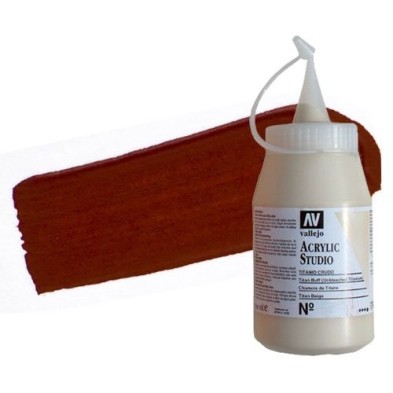 Materiais Belas Artes - Acrilico Vallejo, Vermelho Oxido de Ferro, 500 ml. | totenart.com