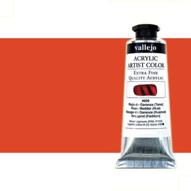 Materiais Belas Artes - Acrilico Vallejo Vermelho Claro Quinac.,  60 ml. | totenart.com