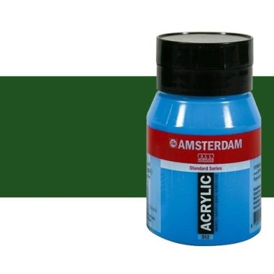 Materiais Belas Artes - Acrilico Amsterdam Verde Bexiga  500 ml. | totenart.com