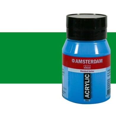 Materiais Belas Artes - Acrilico Amsterdam Verde Permanente Claro  500 ml. | totenart.com