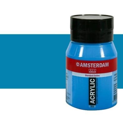 Materiais Belas Artes - Acrilico Amsterdam Azul Brilhante  500 ml. | totenart.com