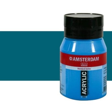 Materiais Belas Artes - Acrilico Amsterdam Verde Azul  500 ml. | totenart.com