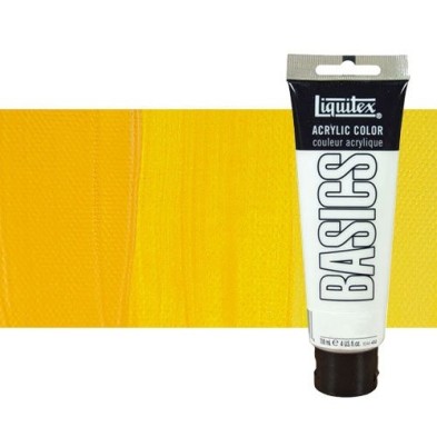 Materiais Belas Artes - Acrilico Liquitex Basics n.163 Tono Amarelo Cad. Escuro, 118 ml. | totenart.com