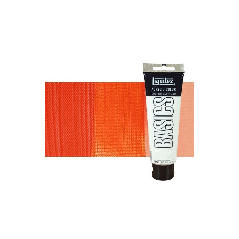 Materiais Belas Artes - Acrilico Liquitex Basics Tono Vermelho Cadmio Claro, 118 ml. | totenart.com