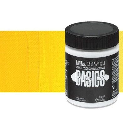 Materiais Belas Artes - Acrilico Liquitex Basics n.830 Tono Amarelo Cadmio Meio , 946 ml. | totenart.com