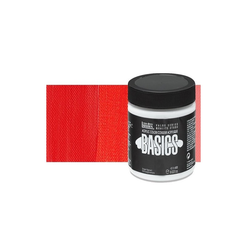 Materiais Belas Artes - Acrilico Liquitex Basics Tono Vermelho Cadmio Meio , 946 ml. | totenart.com