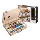 Materiais Belas Artes - Set de regalo óleo Van Gohg: maleta, caballete y 3 lienzos | totenart.com
