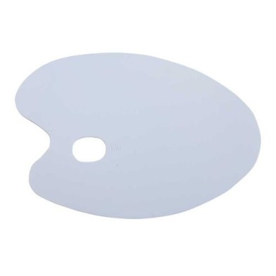 Materiais Belas Artes - Paleta de resina acrílica transparente oval (28x40 cm) | totenart.com