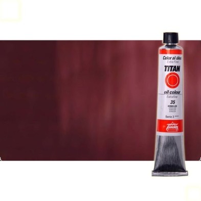 Materiais Belas Artes - Oleo Titan Extra Fino, Vermelho Ingles Violaceo, 60 ml. | totenart.com
