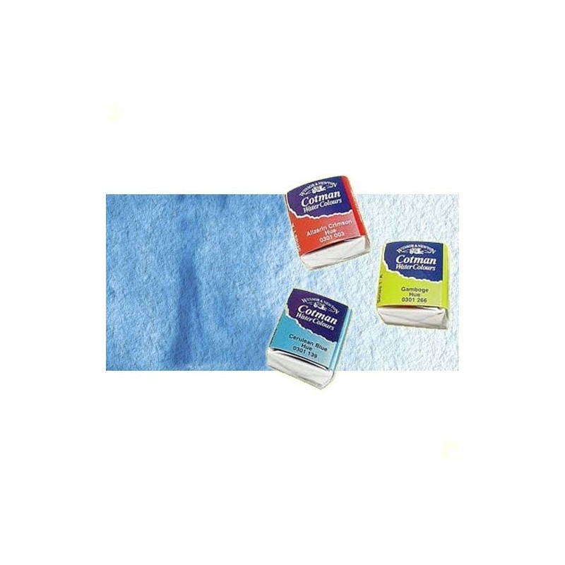 Materiais Belas Artes - Aquarela W&N, 1/2 godet, Azul Ceruleo | totenart.com