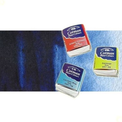 Materiais Belas Artes - Aquarela W&N, 1/2 godet, Azul da Prussia | totenart.com