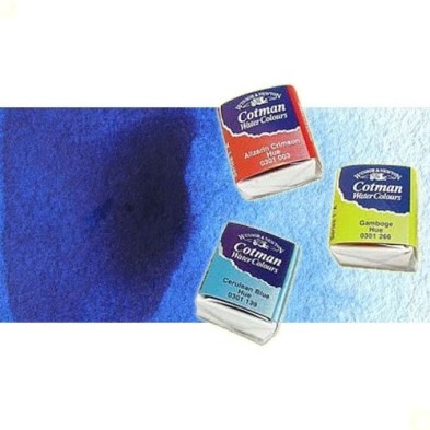 Materiais Belas Artes - Aquarela W&N, 1/2 godet, Azul Intenso | totenart.com