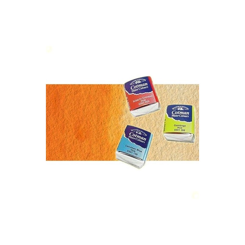 Materiais Belas Artes - Aquarela W&N, 1/2 godet, Laranja de Cadmio | totenart.com