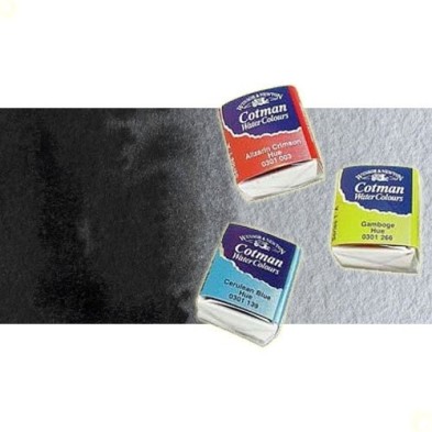 Materiais Belas Artes - Aquarela W&N, 1/2 godet, Preto Fumaca | totenart.com