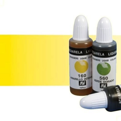 Materiais Belas Artes - Aquarela Liquida Vallejo, Amarelo Intenso Processo, 32 ml. | totenart.com