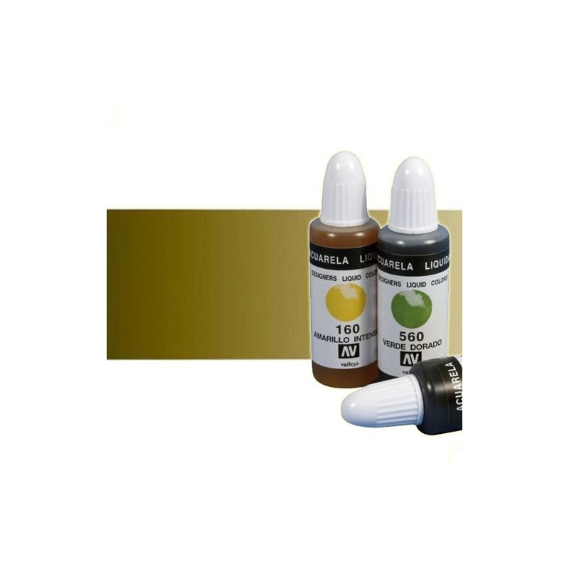 Materiais Belas Artes - Aquarela Liquida Vallejo, Oliva Dourado, 32 ml. | totenart.com