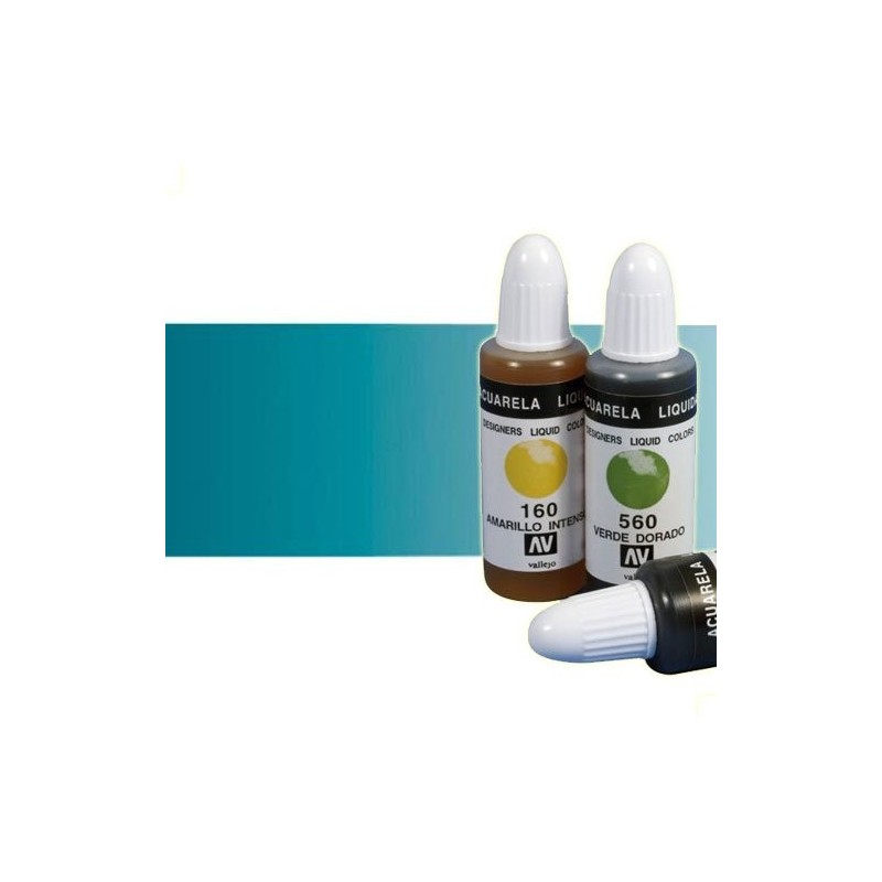Materiais Belas Artes - Aquarela Liquida Vallejo, Turquesa, 32 ml. | totenart.com