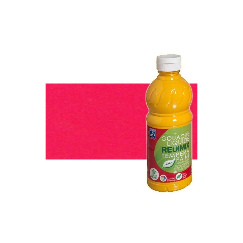 Gouache liquido Rojo Primario, Lefranc, 1000 ml.