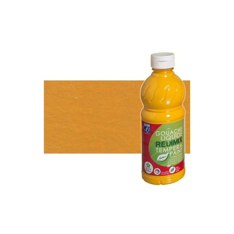 Gouache liquido Ocre Amarillo, Lefranc, 1000 ml.